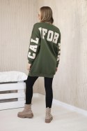 Bluza ocieplana z napisem California khaki  