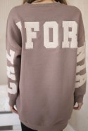 Bluza ocieplana z napisem California mocca  