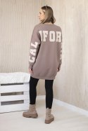 Bluza ocieplana z napisem California mocca  