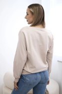 Bluza z nadrukiem beżowa  