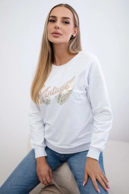 Bluza z nadrukiem biała  