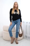 Bluza z nadrukiem czarna  