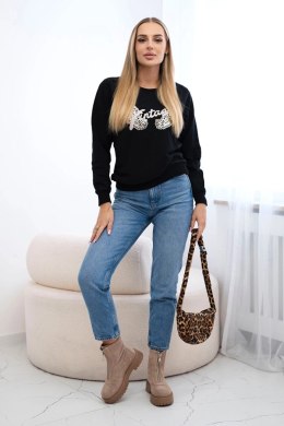 Bluza z nadrukiem czarna  