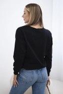 Bluza z nadrukiem czarna  