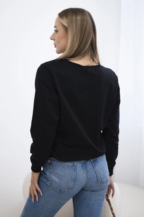 Bluza z nadrukiem czarna Bluza z nadrukiem czarna