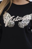 Bluza z nadrukiem czarna  
