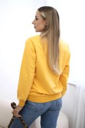 Bluza z nadrukiem musztardowa  
