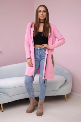 Bluza z ozdobną taśmą jasno różowa  