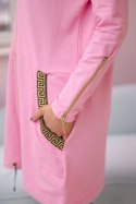 Bluza z ozdobną taśmą jasno różowa  
