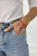 Bransoletka SL433-83 czerwona BG