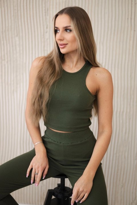 Komplet 3-częściowy moro bluza, top i legginsy brązowy + cappuccino Komplet 3-częściowy moro bluza, top i legginsy brązowy + cappuccino