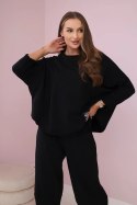 Komplet bawełniany bluza + spodnie czarny  