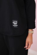 Komplet bawełniany bluza + spodnie czarny  