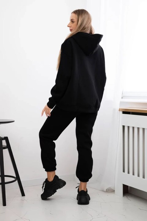 Komplet bawełniany ocieplany bluza + spodnie Brooklyn czarny Komplet bawełniany ocieplany bluza + spodnie Brooklyn czarny