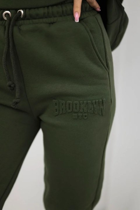 Komplet bawełniany ocieplany bluza + spodnie Brooklyn khaki Komplet bawełniany ocieplany bluza + spodnie Brooklyn khaki