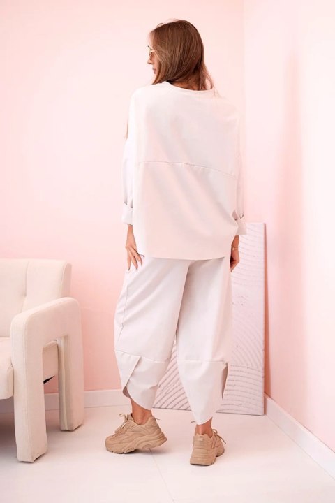 Komplet new punto bluza + spodnie beżowy Komplet new punto bluza + spodnie beżowy