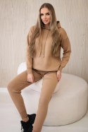 Komplet Bluza + Spodnie camelowy  