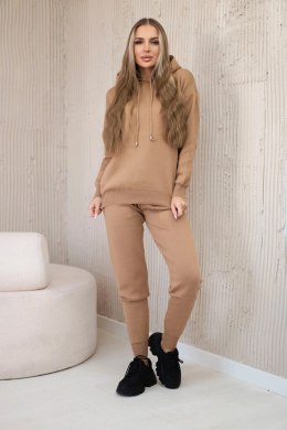 Komplet Bluza + Spodnie camelowy  