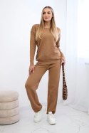 Komplet Bluza + Spodnie camelowy  
