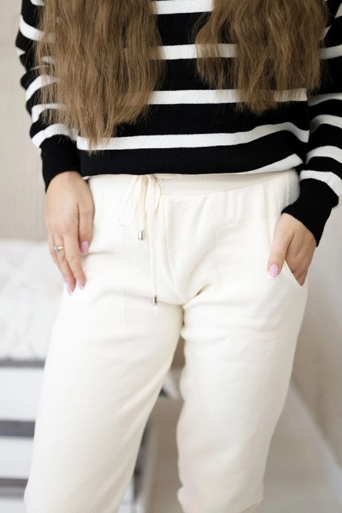 Komplet Bluza w paski + Spodnie ecru Komplet Bluza w paski + Spodnie ecru