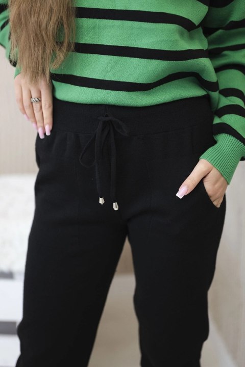 Komplet Bluza w paski + Spodnie zielony Komplet Bluza w paski + Spodnie zielony