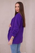 Marynarka z klapami elegancka ciemno fioletowa  