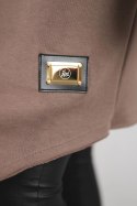 Bluza Narzutka z napisami mocca  