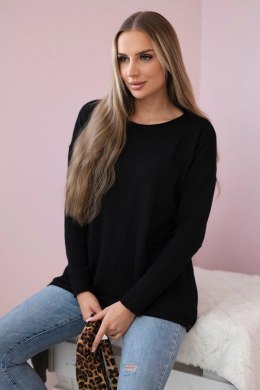 Sweter z kieszeniami z przodu czarny  