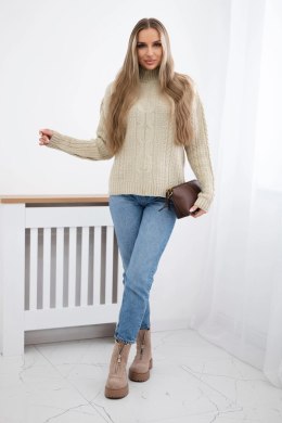 Sweter z półgolfem beżowy  
