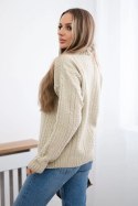 Sweter z półgolfem beżowy  
