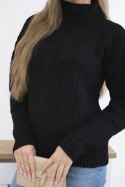 Sweter z półgolfem czarny  
