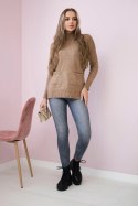 Sweter ze stójką camelowy  