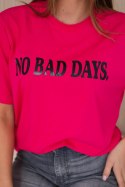 Bluzka bawełniana No Bad Days fuksja  