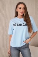 Bluzka bawełniana No Bad Days niebieskie  