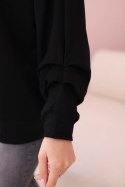 Bluzka bawełniana z kokardą czarna  