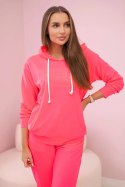 Komplet bawełniany   Luxury różowy neon  