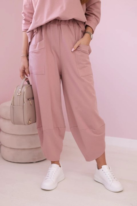 Komplet bawełniany bluza + spodnie ciemny różowy Komplet bawełniany bluza + spodnie ciemny różowy