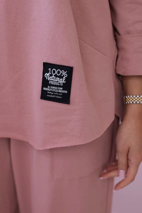 Komplet bawełniany bluza + spodnie ciemny różowy Komplet bawełniany bluza + spodnie ciemny różowy