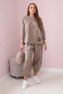 Komplet bawełniany bluza + spodnie fango  