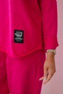 Komplet bawełniany bluza + spodnie fuksja  