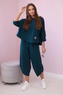 Komplet bawełniany bluza + spodnie morski  