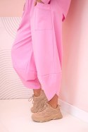 Komplet new punto bluza + spodnie cukierkowy róż  