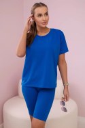 Komplet top+legginsy chabrowy  