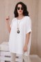 Bluzka oversize z wisiorkiem ecru  