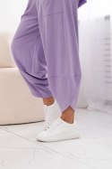 Komplet bawełniany bluzka + spodnie jasny fioletowy  