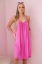 Sukienka z wiskozy na ramiączkach różowa  