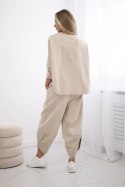 Komplet Punto Milano Winter bluza + spodnie beżowy  