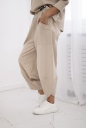 Komplet Punto Milano Winter bluza + spodnie beżowy  