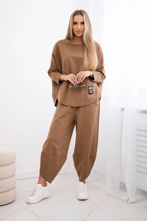 Komplet Punto Milano Winter bluza + spodnie camelowy Komplet Punto Milano Winter bluza + spodnie camelowy