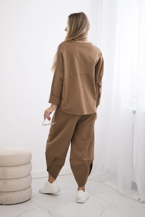 Komplet Punto Milano Winter bluza + spodnie camelowy Komplet Punto Milano Winter bluza + spodnie camelowy